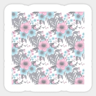 Flowers Pattern Artwork, Floral Pattern Design Sticker